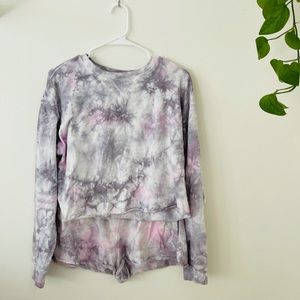 Target Matching Co Ord Purple Tie Dye Shorts Set